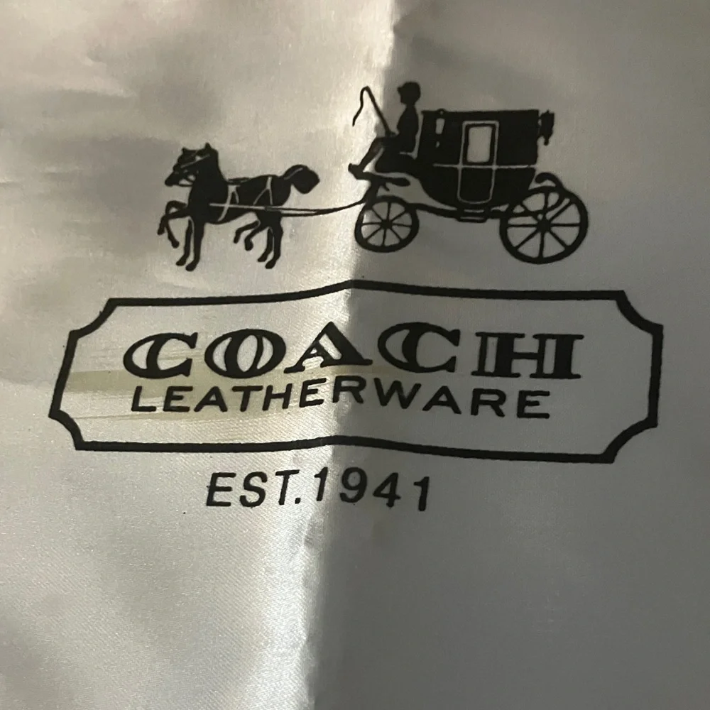 Coach Leatherware Satin Dust Bag with Horse and Carriage Logo 12 x 12 - Picture 2 of 5